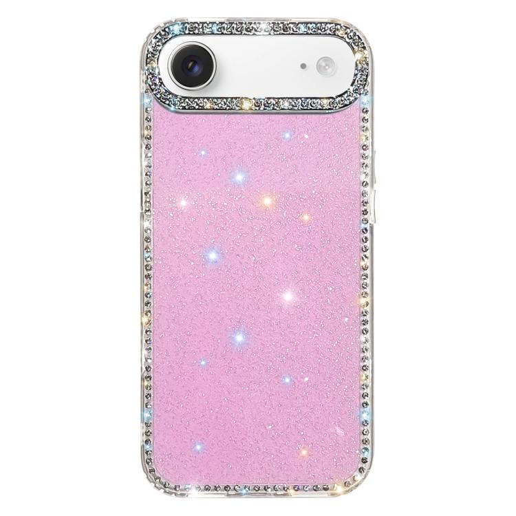 غطاء هاتف هجين من TPU وPC مع تقنية IMD على الوجهين مزين بأحجار الراين، لهواتف iPhone 17 Pro Max، iPhone 17 Pro، iPhone 17، iPhone Air، iPhone 16 Pro Max، iPhone 16 Pro، iPhone 16 Plus، iPhone 16