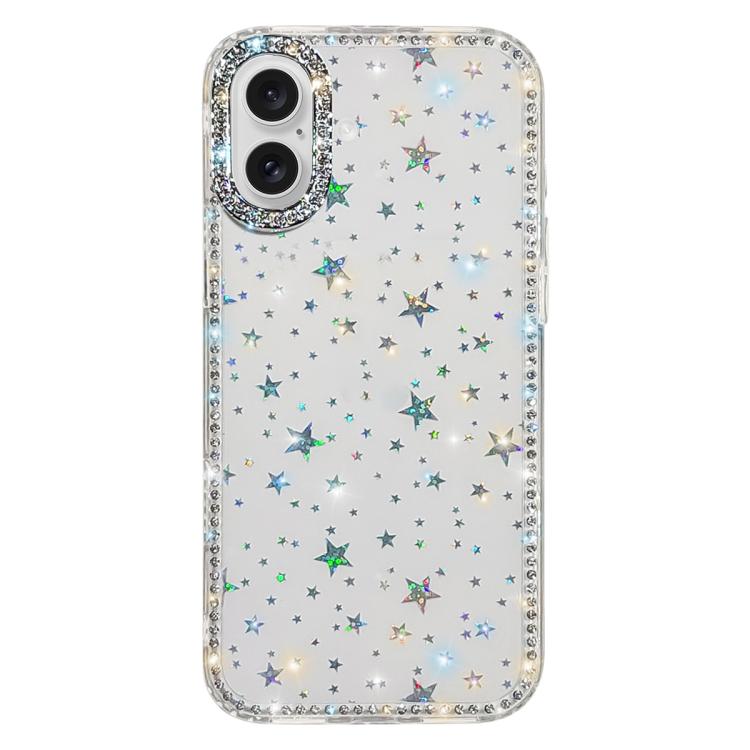 غطاء هاتف هجين من TPU وPC مع تقنية IMD على الوجهين مزين بأحجار الراين، لهواتف iPhone 17 Pro Max، iPhone 17 Pro، iPhone 17، iPhone Air، iPhone 16 Pro Max، iPhone 16 Pro، iPhone 16 Plus، iPhone 16