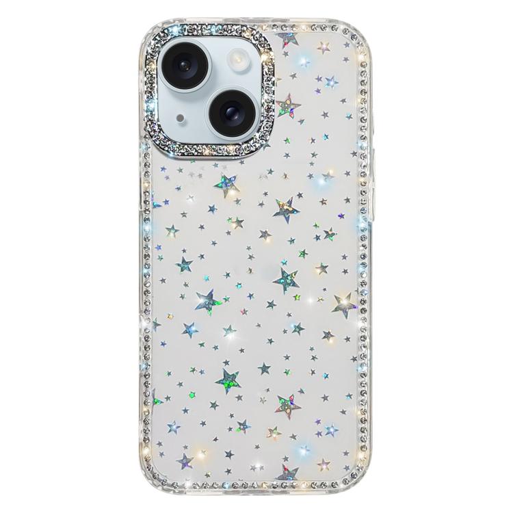 غطاء هاتف هجين من TPU وPC مع تقنية IMD على الوجهين مزين بأحجار الراين، لهواتف iPhone 15 Pro Max، iPhone 15 Pro، iPhone 15، iPhone 14، iPhone 14 Pro، iPhone 14 Pro Max، iPhone 13 Pro Max، iPhone 13 Pro