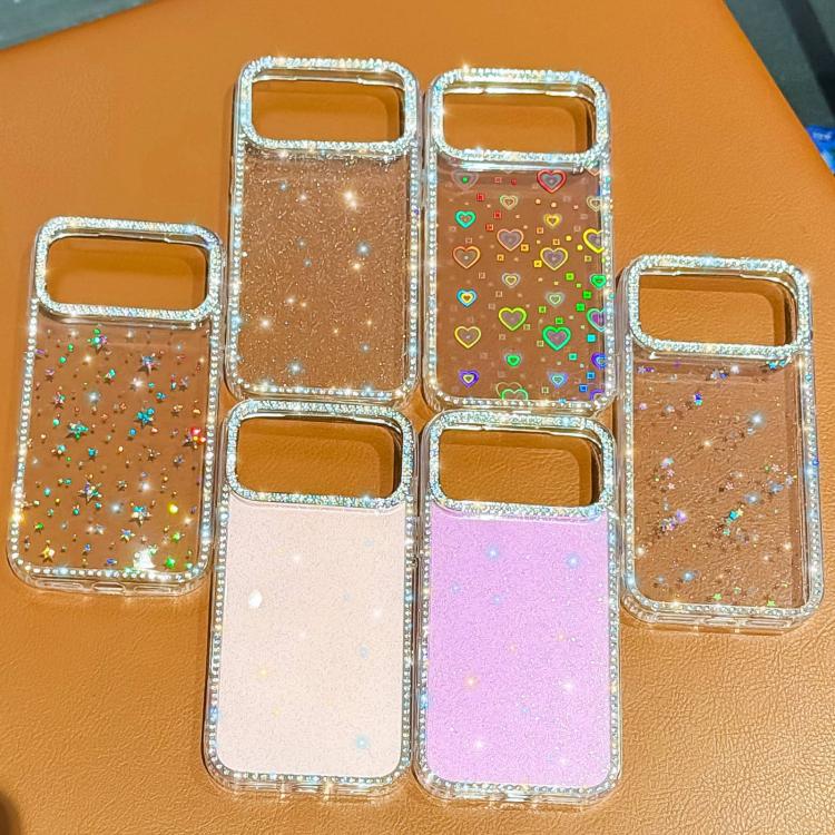 غطاء هاتف هجين من TPU وPC مع تقنية IMD على الوجهين مزين بأحجار الراين، لهواتف iPhone 15 Pro Max، iPhone 15 Pro، iPhone 15، iPhone 14، iPhone 14 Pro، iPhone 14 Pro Max، iPhone 13 Pro Max، iPhone 13 Pro