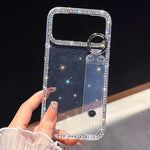 غطاء هاتف مع حامل سوار لامع من حجر الراين، لهواتف iPhone 17 Pro، iPhone 17، iPhone Air، iPhone 16 Pro Max، iPhone 16 Pro، iPhone 16 Plus، iPhone 16، iPhone 15 Pro Max