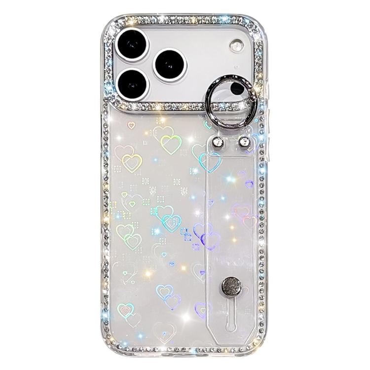 غطاء هاتف مع حامل سوار لامع من حجر الراين، لهواتف iPhone 17 Pro، iPhone 17، iPhone Air، iPhone 16 Pro Max، iPhone 16 Pro، iPhone 16 Plus، iPhone 16، iPhone 15 Pro Max