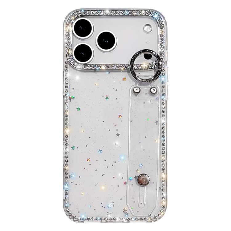 غطاء هاتف مع حامل سوار لامع من حجر الراين، لهواتف iPhone 17 Pro، iPhone 17، iPhone Air، iPhone 16 Pro Max، iPhone 16 Pro، iPhone 16 Plus، iPhone 16، iPhone 15 Pro Max