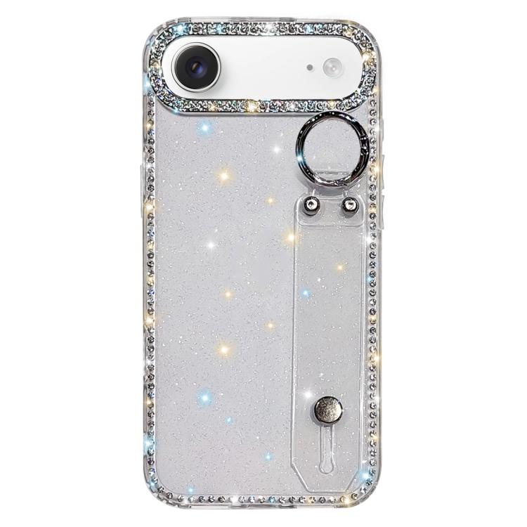 غطاء هاتف مع حامل سوار لامع من حجر الراين، لهواتف iPhone 17 Pro، iPhone 17، iPhone Air، iPhone 16 Pro Max، iPhone 16 Pro، iPhone 16 Plus، iPhone 16، iPhone 15 Pro Max