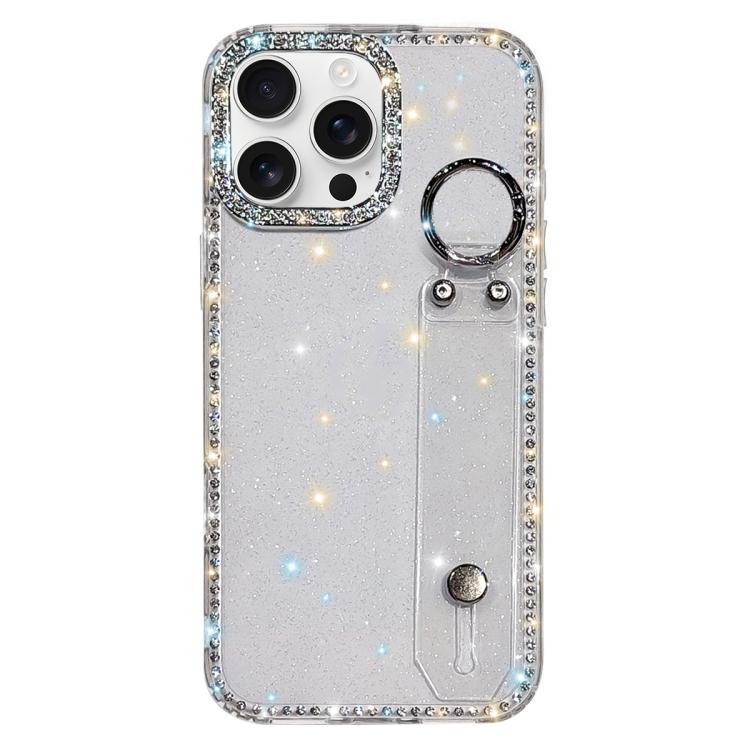 غطاء هاتف مع حامل سوار لامع من حجر الراين، لهواتف iPhone 17 Pro، iPhone 17، iPhone Air، iPhone 16 Pro Max، iPhone 16 Pro، iPhone 16 Plus، iPhone 16، iPhone 15 Pro Max