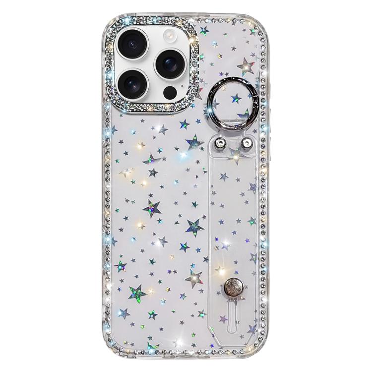 غطاء هاتف مع حامل سوار لامع من حجر الراين، لهواتف iPhone 17 Pro، iPhone 17، iPhone Air، iPhone 16 Pro Max، iPhone 16 Pro، iPhone 16 Plus، iPhone 16، iPhone 15 Pro Max