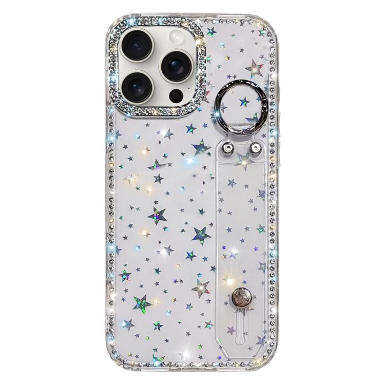 غطاء هاتف مع حامل سوار لامع من حجر الراين، لهواتف iPhone 17 Pro، iPhone 17، iPhone Air، iPhone 16 Pro Max، iPhone 16 Pro، iPhone 16 Plus، iPhone 16، iPhone 15 Pro Max
