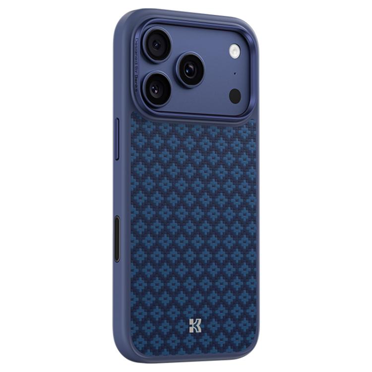 غطاء هاتف مغناطيسي مقاوم للصدمات بنمط الألماس من كيفلار من Benks Y3، لهواتف iPhone 17 Pro Max، iPhone 17 Pro