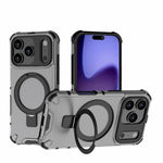 غطاء هاتف مقاوم للصدمات مع حامل شبكي، لهواتف iPhone 17 Pro Max، iPhone 17 Pro، iPhone 17، iPhone Air