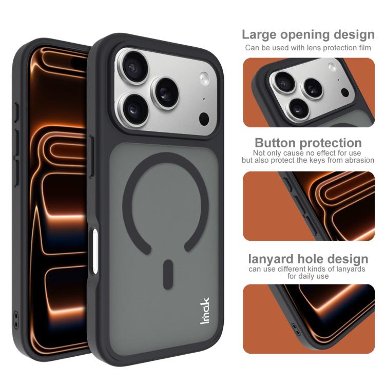 غطاء هاتف مغناطيسي مقاوم للصدمات من سلسلة imak UX-9C مصنوع من PC + TPU، لهواتف iPhone 17 Pro Max، iPhone 17 Pro