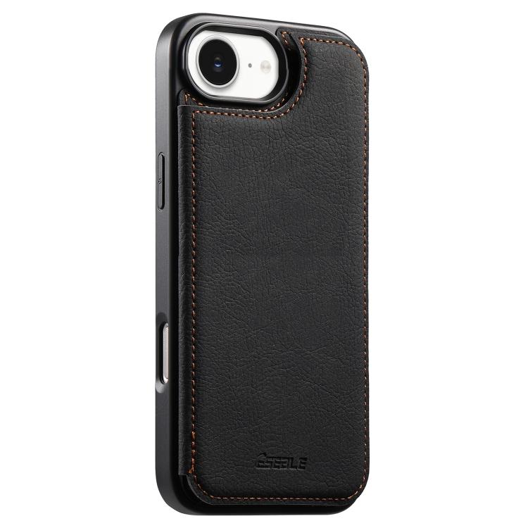 غطاء هاتف من ESEBLE بنمط رجعي مع فتحة بطاقة مزدوجة وإبزيم، لهواتف iPhone 17e / 16e، iPhone 17 Pro Max، iPhone 17 Pro، iPhone 17، iPhone Air، iPhone 16 Pro Max، iPhone 16 Pro، iPhone 16، iPhone 15 Pro Max، iPhone 15 Pro