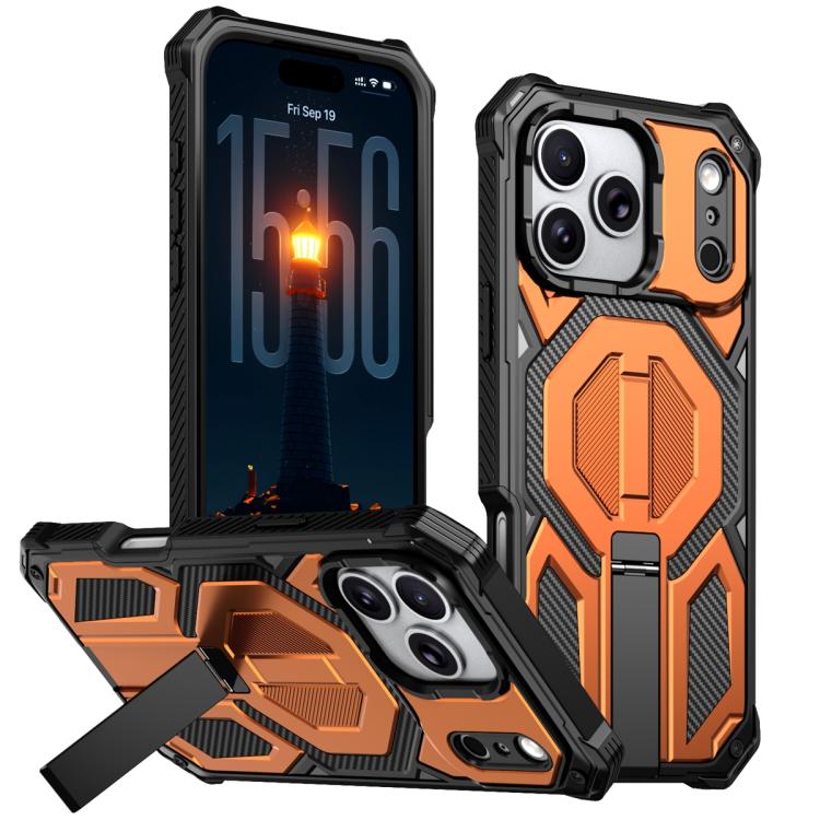 غطاء هاتف مغناطيسي مقاوم للصدمات مع حامل معدني مخفي، لهواتف iPhone 17 Pro Max، iPhone 17 Pro، iPhone 17، iPhone Air، iPhone 16 Pro Max، iPhone 16 Pro، iPhone 16 Plus، iPhone 16