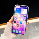 غطاء هاتف مزين بحجر الراين اللامع مزدوج الوجهين مع تصميم قلب حب IMD، لهواتف iPhone 17e / 16e، iPhone 17 Pro Max، iPhone 17 Pro، iPhone 17، iPhone Air