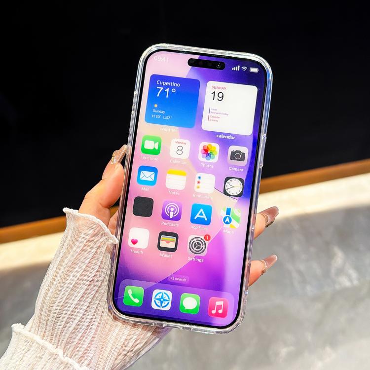 غطاء هاتف مزين بحجر الراين اللامع مزدوج الوجهين مع تصميم قلب حب IMD، لهواتف iPhone 17e / 16e، iPhone 17 Pro Max، iPhone 17 Pro، iPhone 17، iPhone Air