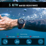 ساعة إلكترونية مضيئة مقاومة للماء حتى 5ATM من خليط الزنك للرياضة من NORTH EDGE Mercury للخارجية