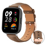 xDfind Rose Gold Buckle Black Shark Fine Grain Vegan Leather Watch Band, For Xiaomi Band 10 Pro / 9 Pro / Redmi Watch 6, For Redmi Watch 3 Active / Watch 3 Lite, For Redmi Watch 3