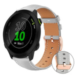 xDfind Rose Gold Buckle Black Shark Fine Grain Vegan Leather Watch Band, For Garmin Fenix 8/7/6/5 22mm, For Garmin Fenix 8/7S/6S/5S 20mm, For Garmin Forerunner 45 / 45S / Swim 2, For Garmin Forerunner 220/735/735XT/230/235, For Garmin Forerunner 35/30/35j