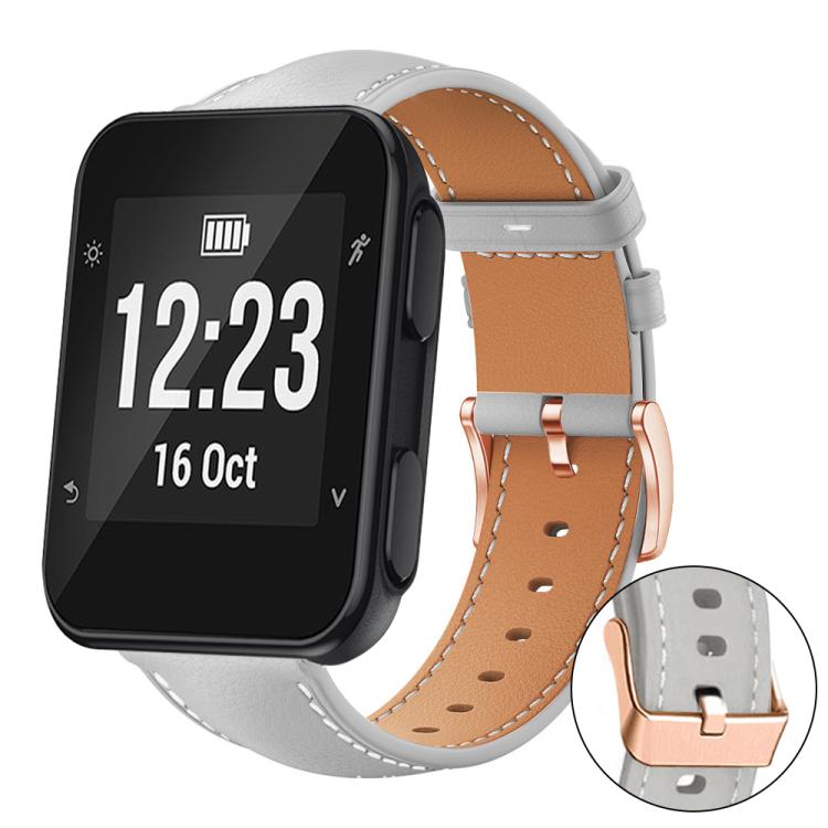 xDfind Rose Gold Buckle Black Shark Fine Grain Vegan Leather Watch Band, For Garmin Fenix 8/7/6/5 22mm, For Garmin Fenix 8/7S/6S/5S 20mm, For Garmin Forerunner 45 / 45S / Swim 2, For Garmin Forerunner 220/735/735XT/230/235, For Garmin Forerunner 35/30/35j