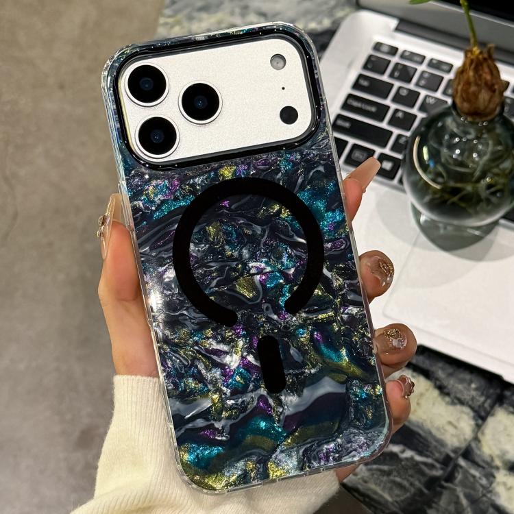غطاء هاتف مغناطيسي بنمط قشرة مطلية بالذهب، لهواتف iPhone 17 Pro Max، iPhone 17 Pro، iPhone 17، iPhone Air، iPhone 16 Pro Max، iPhone 16 Pro، iPhone 16، iPhone 15 Pro Max، iPhone 15 Pro، iPhone 15