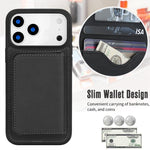 غطاء هاتف محفظة مغناطيسي قابل للفصل من الجلد الصناعي الرجعي مع حجب RFID، لهواتف iPhone 17 Pro Max، iPhone 17 Pro