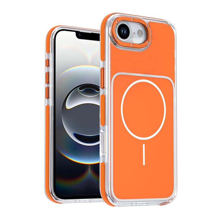 غطاء هاتف مغناطيسي ملون مزدوج من TPU + أكريليك، لهواتف iPhone 16e / 17e، iPhone 17 Pro Max، iPhone 17 Pro، iPhone 17، iPhone Air، iPhone 16 Pro Max، iPhone 16 Pro، iPhone 16 Plus، iPhone 16