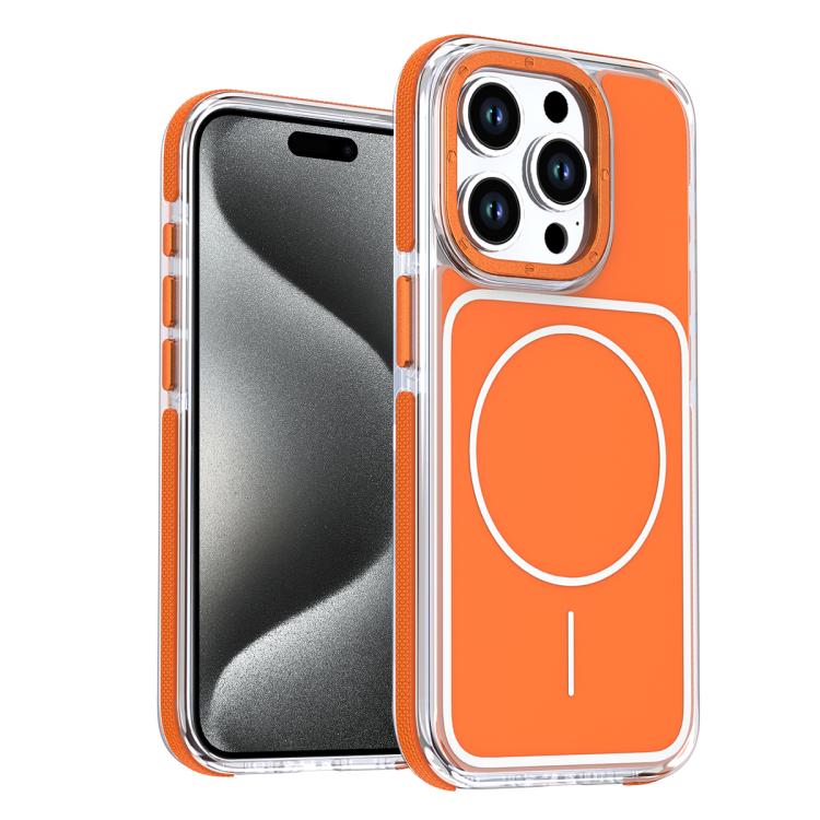 غطاء هاتف مغناطيسي ملون مزدوج من TPU + أكريليك، لهواتف iPhone 15 Pro Max، iPhone 15 Pro، iPhone 15 Plus، iPhone 15، iPhone 14 Plus، iPhone 14، iPhone 14 Pro، iPhone 14 Pro Max، iPhone 13 Pro Max