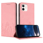 Tulips Butterfly Pattern Magnetic Vegan Leather Phone Case, For iPhone 12 mini, For iPhone 11 Pro Max, For iPhone 11, For iPhone 11 Pro