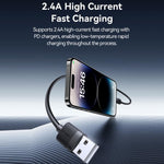 كابل بيانات USB إلى 8pin للشحن السريع 2.4A من USAMS SJ778 U94، USB إلى 8pin