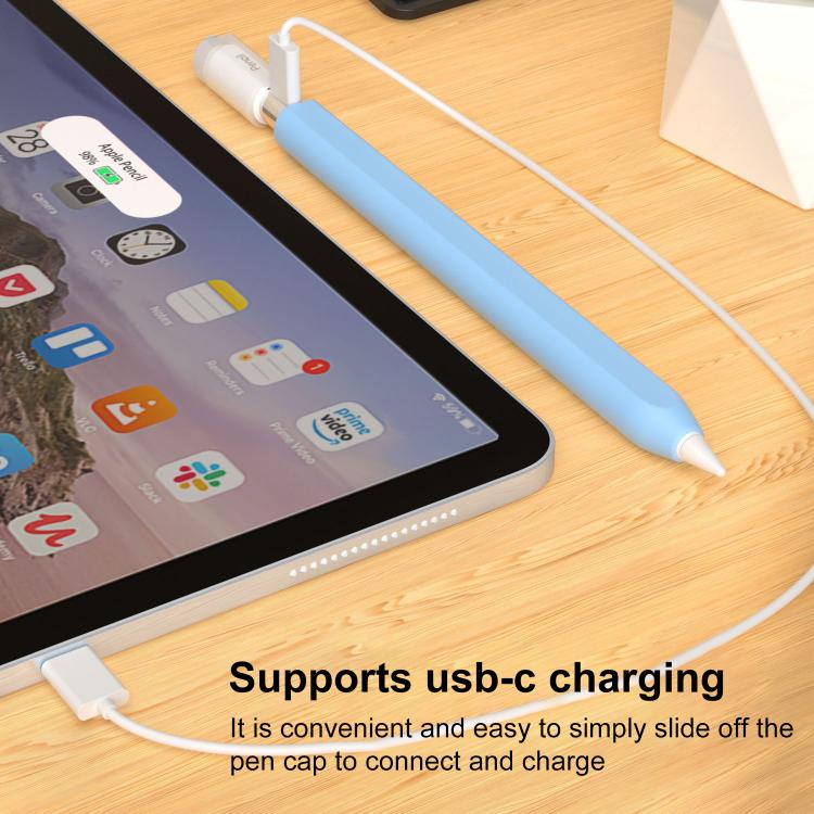غطاء سيليكون شفاف قابل للفصل لقلم Stylus من XDcase، لأقلام Apple Pencil USB-C / 3