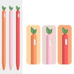 غطاء قلم ستايلس سيليكون مقاوم للانزلاق بنقشة فواكه وخضروات من XDcase، لقلم Apple Pencil Pro / 2
