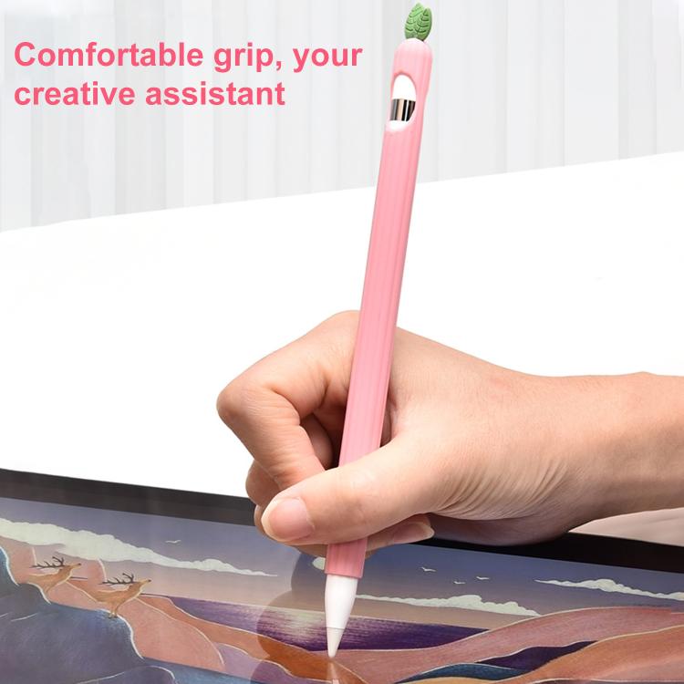 غطاء قلم ستايلس سيليكون مقاوم للانزلاق بنقشة فواكه وخضروات من XDcase، لقلم Apple Pencil Pro / 2