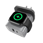 XL-16 شاحن متعدد الوظائف 3 في 1 بقوة 20W USB + Type-C لوظيفة الشحن اللاسلكي لساعة آبل، قابس: قابس أمريكي