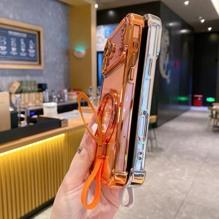 Crystal Shield Ring Holde TPU + Acrylic Magnetic Phone Case, For iPhone 17 Pro Max, For iPhone 17 Pro, For iPhone 17, For iPhone Air, For iPhone 16 Pro Max, For iPhone 16 Pro