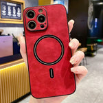 غطاء هاتف مغناطيسي من الجلد الصناعي بنمط جلد الحمل، لهواتف iPhone 14 Pro Max، iPhone 13 Pro Max، iPhone 13 Pro، iPhone 13، iPhone 12، iPhone 12 Pro Max، iPhone 12 Pro، iPhone 11 Pro Max