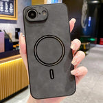 غطاء هاتف مغناطيسي من الجلد الصناعي بنمط جلد الحمل، لهواتف iPhone 17e / 16e، iPhone 17 Pro Max، iPhone 17 Pro، iPhone 17، iPhone Air، iPhone 16 Pro Max، iPhone 16 Pro، iPhone 16 Plus