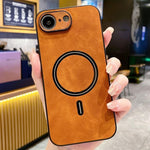 غطاء هاتف مغناطيسي من الجلد الصناعي بنمط جلد الحمل، لهواتف iPhone 17e / 16e، iPhone 17 Pro Max، iPhone 17 Pro، iPhone 17، iPhone Air، iPhone 16 Pro Max، iPhone 16 Pro، iPhone 16 Plus