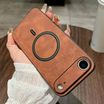 غطاء هاتف مغناطيسي من الجلد الصناعي بنمط جلد الحمل، لهواتف iPhone 17e / 16e، iPhone 17 Pro Max، iPhone 17 Pro، iPhone 17، iPhone Air، iPhone 16 Pro Max، iPhone 16 Pro، iPhone 16 Plus