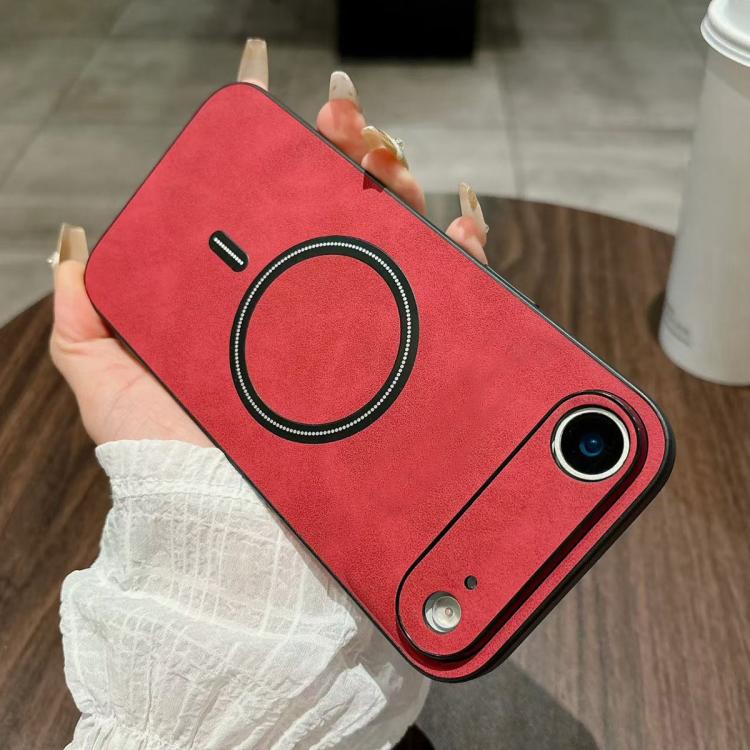 غطاء هاتف مغناطيسي من الجلد الصناعي بنمط جلد الحمل، لهواتف iPhone 17e / 16e، iPhone 17 Pro Max، iPhone 17 Pro، iPhone 17، iPhone Air، iPhone 16 Pro Max، iPhone 16 Pro، iPhone 16 Plus