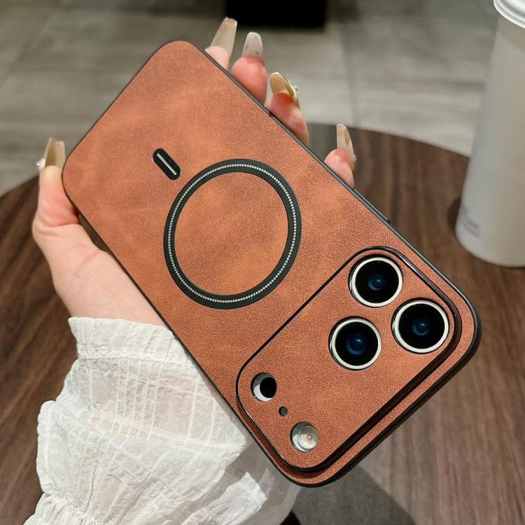 غطاء هاتف مغناطيسي من الجلد الصناعي بنمط جلد الحمل، لهواتف iPhone 17e / 16e، iPhone 17 Pro Max، iPhone 17 Pro، iPhone 17، iPhone Air، iPhone 16 Pro Max، iPhone 16 Pro، iPhone 16 Plus