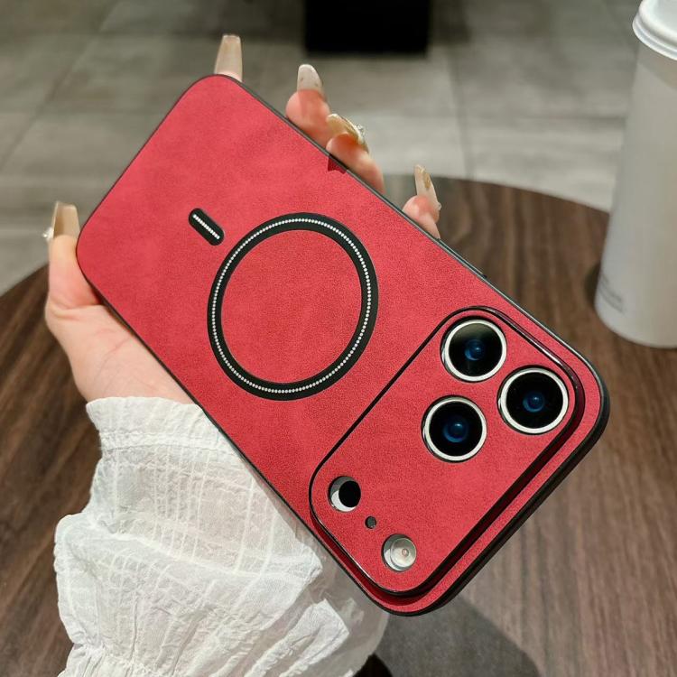 غطاء هاتف مغناطيسي من الجلد الصناعي بنمط جلد الحمل، لهواتف iPhone 17e / 16e، iPhone 17 Pro Max، iPhone 17 Pro، iPhone 17، iPhone Air، iPhone 16 Pro Max، iPhone 16 Pro، iPhone 16 Plus