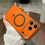غطاء هاتف مغناطيسي من الجلد الصناعي بنمط جلد الحمل، لهواتف iPhone 17e / 16e، iPhone 17 Pro Max، iPhone 17 Pro، iPhone 17، iPhone Air، iPhone 16 Pro Max، iPhone 16 Pro، iPhone 16 Plus