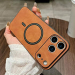 غطاء هاتف مغناطيسي من الجلد الصناعي بنمط جلد الحمل، لهواتف iPhone 17e / 16e، iPhone 17 Pro Max، iPhone 17 Pro، iPhone 17، iPhone Air، iPhone 16 Pro Max، iPhone 16 Pro، iPhone 16 Plus