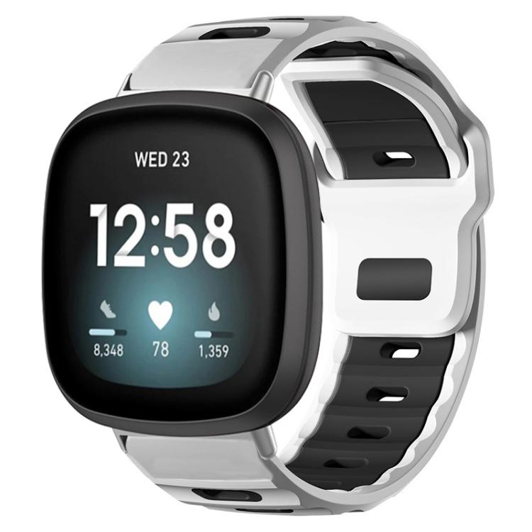 xDfind Flat-head Dual-color Silicone Watch Band, For Fitbit Versa 4 / 3 / Sense2 / 1, For Fitbit Versa 2/Versa/Versa Lite/Blaze