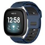 xDfind Flat-head Dual-color Silicone Watch Band, For Fitbit Versa 4 / 3 / Sense2 / 1, For Fitbit Versa 2/Versa/Versa Lite/Blaze