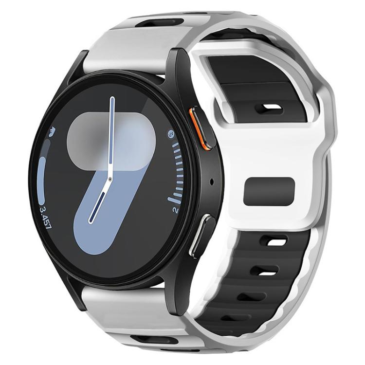 xDfind Flat-head Dual-color Silicone Watch Band, For Galaxy Watch Ultra2 2026 / 2025 / 1 2024, For Galaxy Watch9 / 8 / 8 Classic, For Samsung Galaxy Watch7 / FE / 6 / 5 / 4