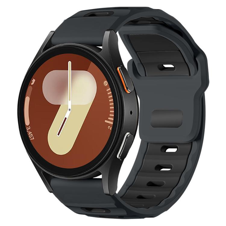 xDfind Flat-head Dual-color Silicone Watch Band, For Galaxy Watch Ultra2 2026 / 2025 / 1 2024, For Galaxy Watch9 / 8 / 8 Classic, For Samsung Galaxy Watch7 / FE / 6 / 5 / 4