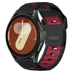 xDfind Flat-head Dual-color Silicone Watch Band, For Galaxy Watch Ultra2 2026 / 2025 / 1 2024, For Galaxy Watch9 / 8 / 8 Classic, For Samsung Galaxy Watch7 / FE / 6 / 5 / 4
