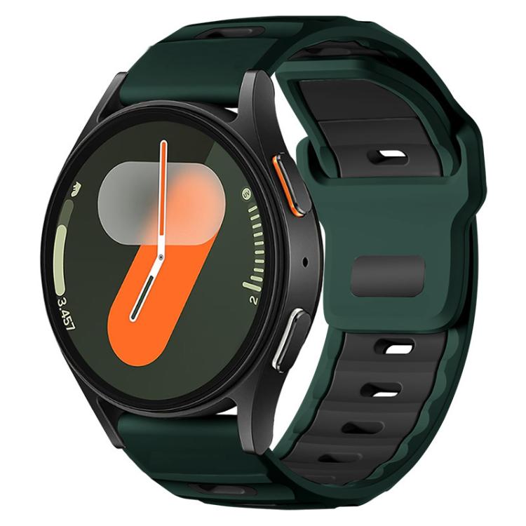 xDfind Flat-head Dual-color Silicone Watch Band, For Galaxy Watch Ultra2 2026 / 2025 / 1 2024, For Galaxy Watch9 / 8 / 8 Classic, For Samsung Galaxy Watch7 / FE / 6 / 5 / 4