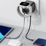 شاحن سفر GaN 3 في 1 Havit UC250 35 واط مع كابل Type-C قابل للسحب، UC250 (قابس المملكة المتحدة)