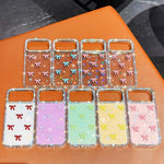 Sparkling IMD Colorful Bow Phone Case with Bracelet, For iPhone 13 Pro, For iPhone 13